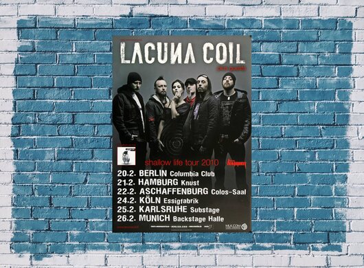 Lacuna Coil - Shallow Live, Tour 2010 - Konzertplakat