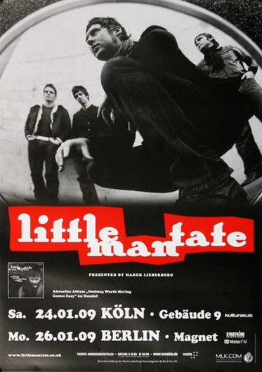 Little Man Tate - Nothing Worth, Köln & Berlin 2009 - Konzertplakat