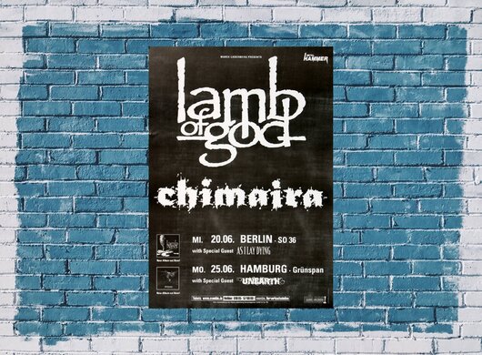 Lamb of God - Sacrament, Berlin & Hamburg 2007 - Konzertplakat