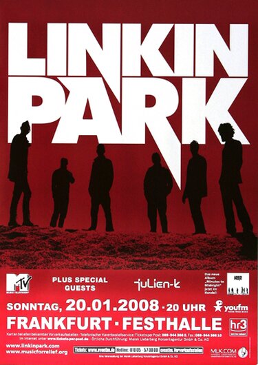 Linkin Park - Minutes To Midnight, Frankfurt 2008 - Konzertplakat