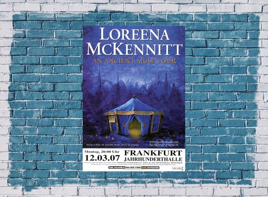 Loreena McKennitt - Ancient Muse, Frankfurt 2007 - Konzertplakat