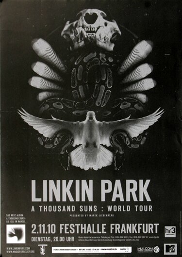 Linkin Park - A Thousand Suns, Frankfurt 2010 - Konzertplakat