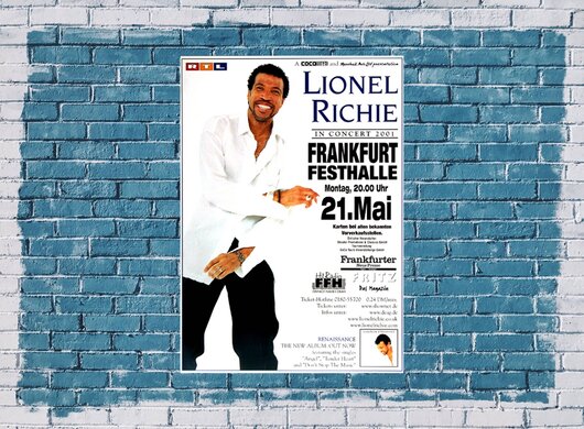 Lionel Richie - Renaissance , Frankfurt 2001 - Konzertplakat