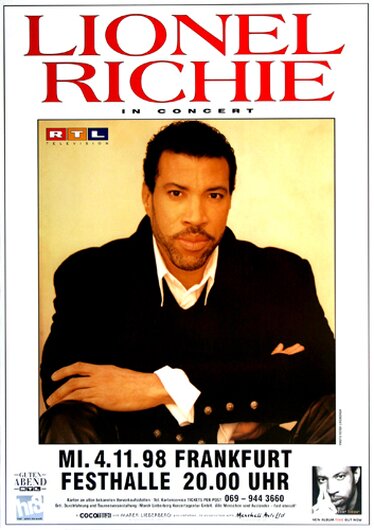 Lionel Richie - Time, Frankfurt 1998 - Konzertplakat