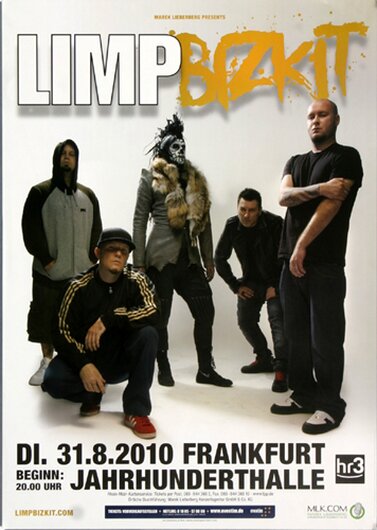 Limp Bizkit - Life in Germany, Frankfurt 2010 - Konzertplakat
