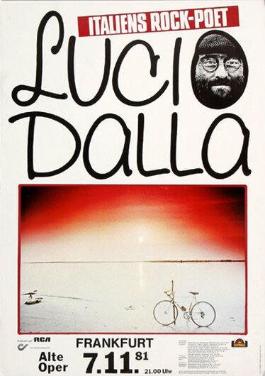 Lucio Dalla - Q Disc, Frankfurt 1981 - Konzertplakat