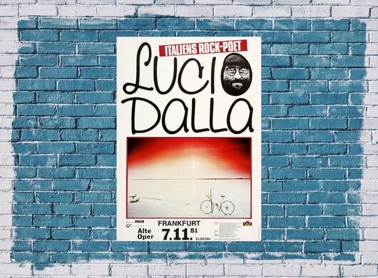Lucio Dalla - Q Disc, Frankfurt 1981 - Konzertplakat