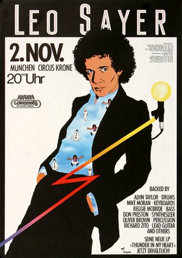 Leo Sayer - In My Heart, München 1977 - Konzertplakat
