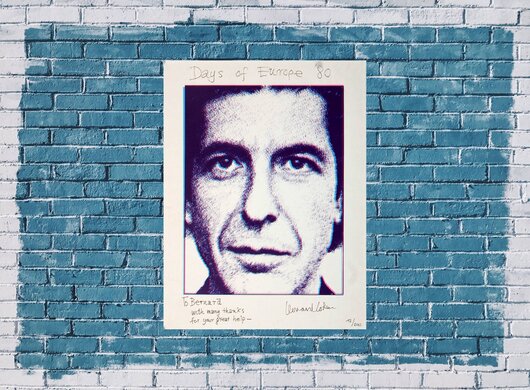 Leonard Cohen, Days Of Europe, ORIGINAL von 1980, Die Nr.11 mit einer Auflage von nur 200Stück mit persönlicher Witmung und Handsigniert.