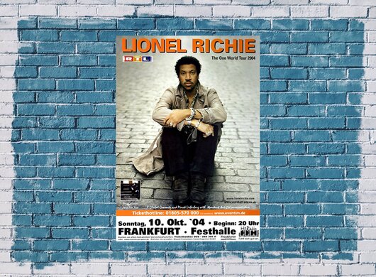 Lionel Richie - One World, Frankfurt 2004 - Konzertplakat