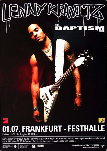 Lenny Kravitz - Calling All Angels, Frankfurt 2004 - Konzertplakat