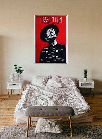 Led Zeppelin, Tour Over Europe 1980, ( ca.53cm x ca.77cm / appx.21inch x appx.30,5inch ) Reprint of the 90s,,