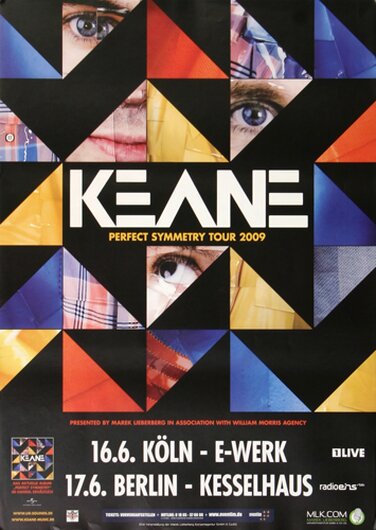 Keane - Tom Chaplin - Perfect Symmetry, Tour 2009 - Konzertplakat