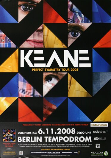 Keane - Tom Chaplin - Better Than This, Berlin 2008 - Konzertplakat