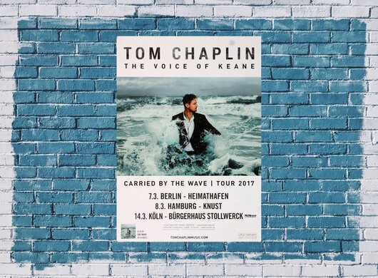 Keane - Tom Chaplin - Carriied By The Wave, Tour 2017 - Konzertplakat