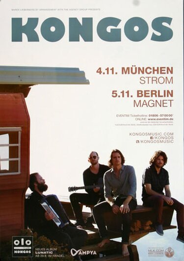 Kongos - Lunatic, München & Berlin 2014 - Konzertplakat