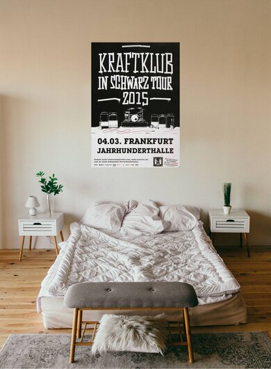 Kraftklub - In Schwarz, Frankfurt 2015 - Konzertplakat