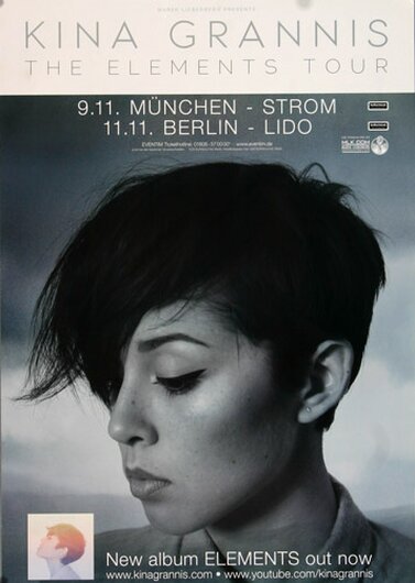Kina Grannis - The Elements, München & Berlin 2014 - Konzertplakat