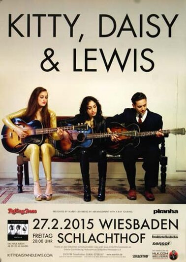 Kitty, Daisy & Lewis - The Third , Wiesbaden 2015 - Konzertplakat