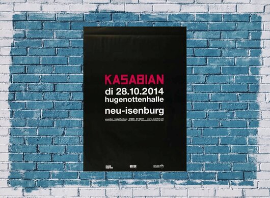 Kasabian - Bumblebee, Neu-Isenburg & Frankfurt 2014 - Konzertplakat
