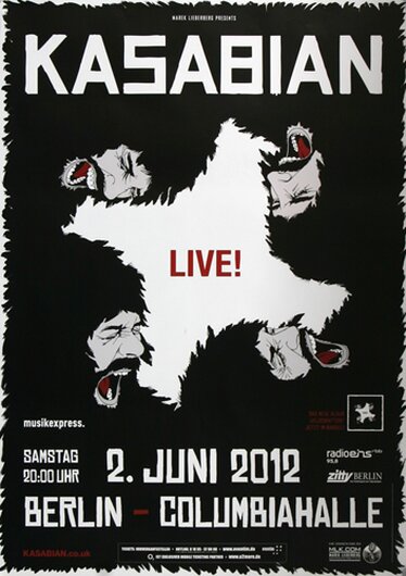 Kasabian - Live In Berlin, Berlin 2012 - Konzertplakat