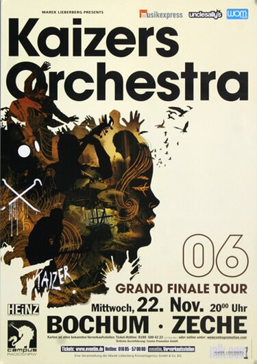 Kaizers Orchestra - Grand Finale , Bochum 2006 - Konzertplakat