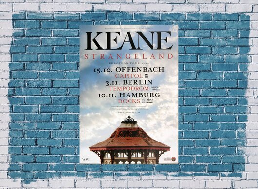 Keane - Tom Chaplin - Strangeland, Tour 2012 - Konzertplakat