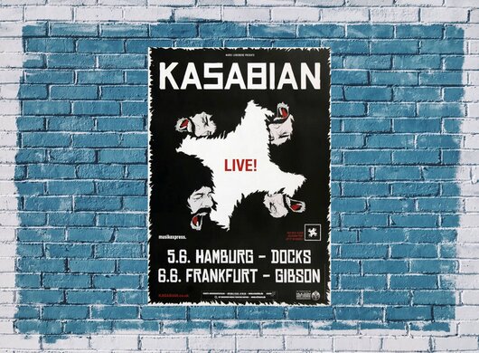 Kasabian - Velociraptor, Hamburg & Frankfurt 2012 - Konzertplakat