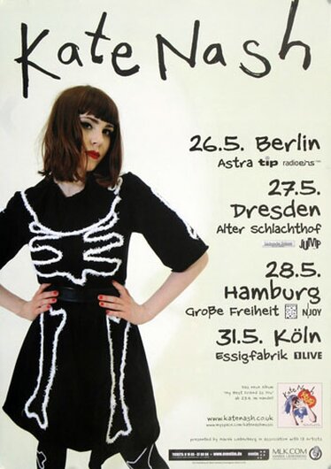 Kate Nash - Live Concert, Tour 2010 - Konzertplakat