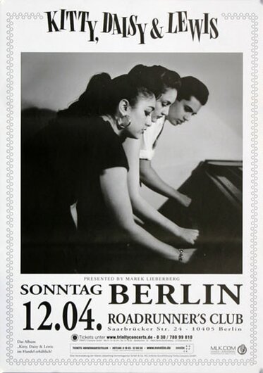 Kitty, Daisy & Lewis - Berlin, Berlin 2009 - Konzertplakat
