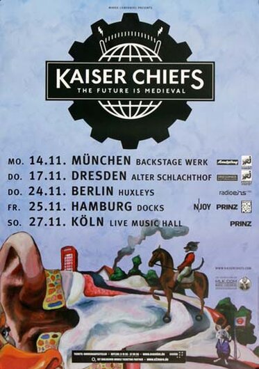 Kaiser Chiefs - Future Is Medieval, Tour 2011 - Konzertplakat