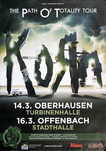 Korn - Path Of Totality, Oberhausen & Offenbach 2012 - Konzertplakat