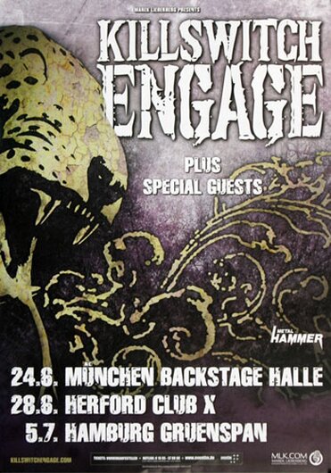 Killswitch Engage - Starting Over, Tour 2009 - Konzertplakat