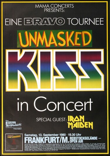 KISS - Unmasked, Frankfurt 1980 - Konzertplakat