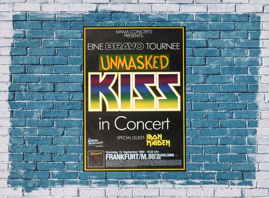 KISS - Unmasked, Frankfurt 1980 - Konzertplakat