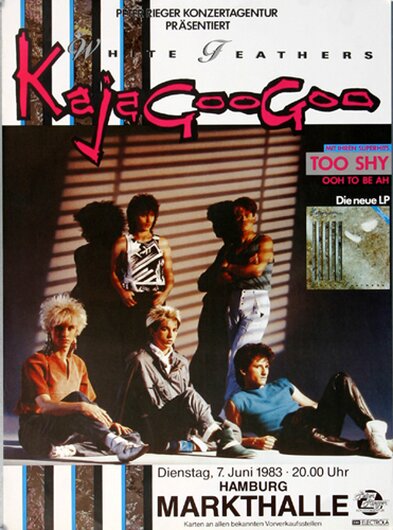 KajaGooGoo - White Feather, Hamburg 1983 - Konzertplakat