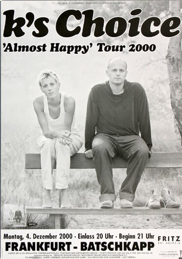 ks Choice - Almost Happy, Frankfurt 2000 - Konzertplakat