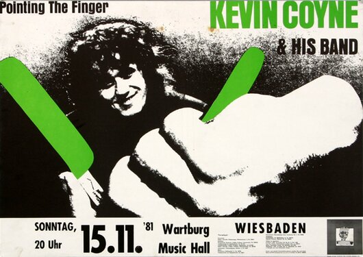 Kevin Coyne - Pointing the Finger, Wiesbaden 1981 - Konzertplakat