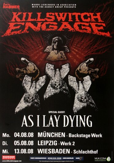 Killswitch Engage - Alive or Breathing, Tour 2008 - Konzertplakat