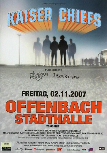 Kaiser Chiefs - Truly Angry Mob, Frankfurt 2007 - Konzertplakat
