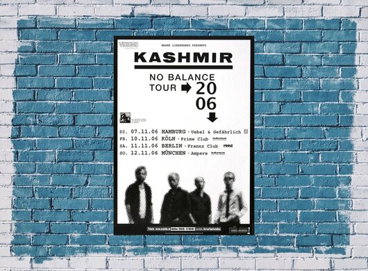 Kashmir - No Balance, Tour 2006 - Konzertplakat