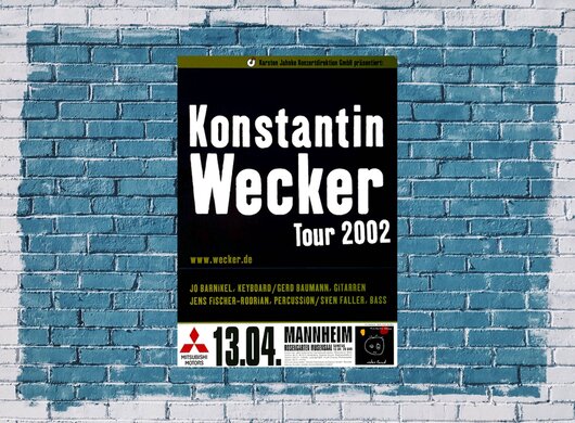 Konstantin Wecker - Vaterland, mannheim 2002 - Konzertplakat