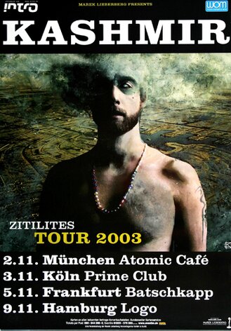 Kashmir - Zitilites, Tour 2003 - Konzertplakat
