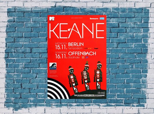 Keane - Tom Chaplin - Fearless, Berlin & Frankfurt 2005 - Konzertplakat