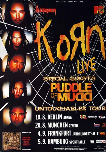 Korn - Untouchables, Tour 2002 - Konzertplakat