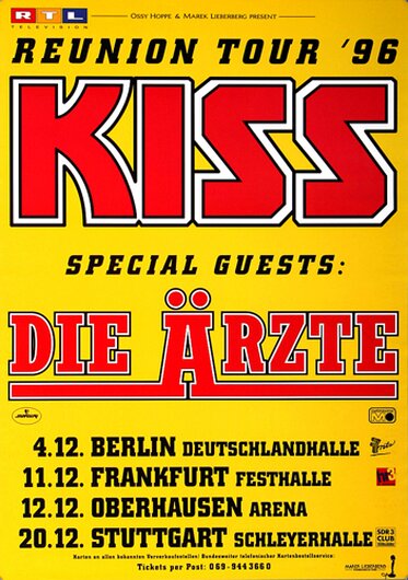 KISS - Reunion, Tour 1996 - Konzertplakat