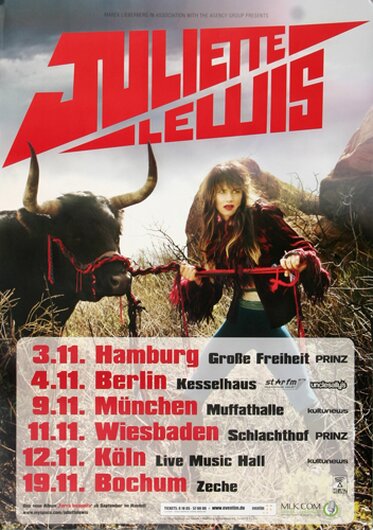 Juliette Lewis - Terra Incognita, Tour 2009 - Konzertplakat