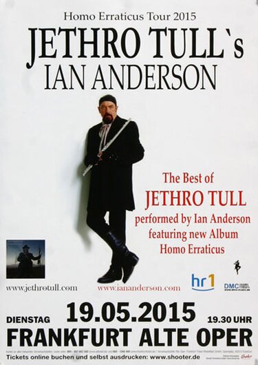Jethro Tull - Ian Anderson, Frankfurt 2015 - Konzertplakat