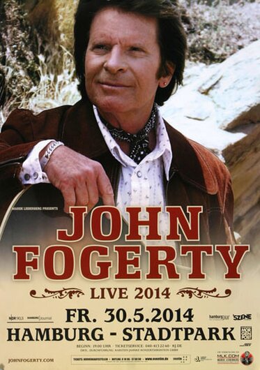 John Fogerty - Live In Hamburg, Hamburg 2014 - Konzertplakat