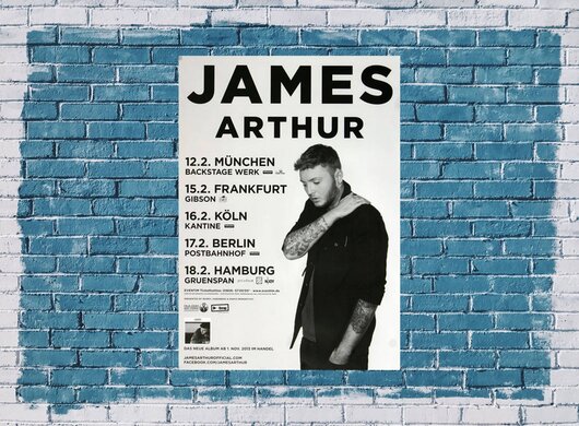 James Arthur - Perfect Line, Tour 2014 - Konzertplakat